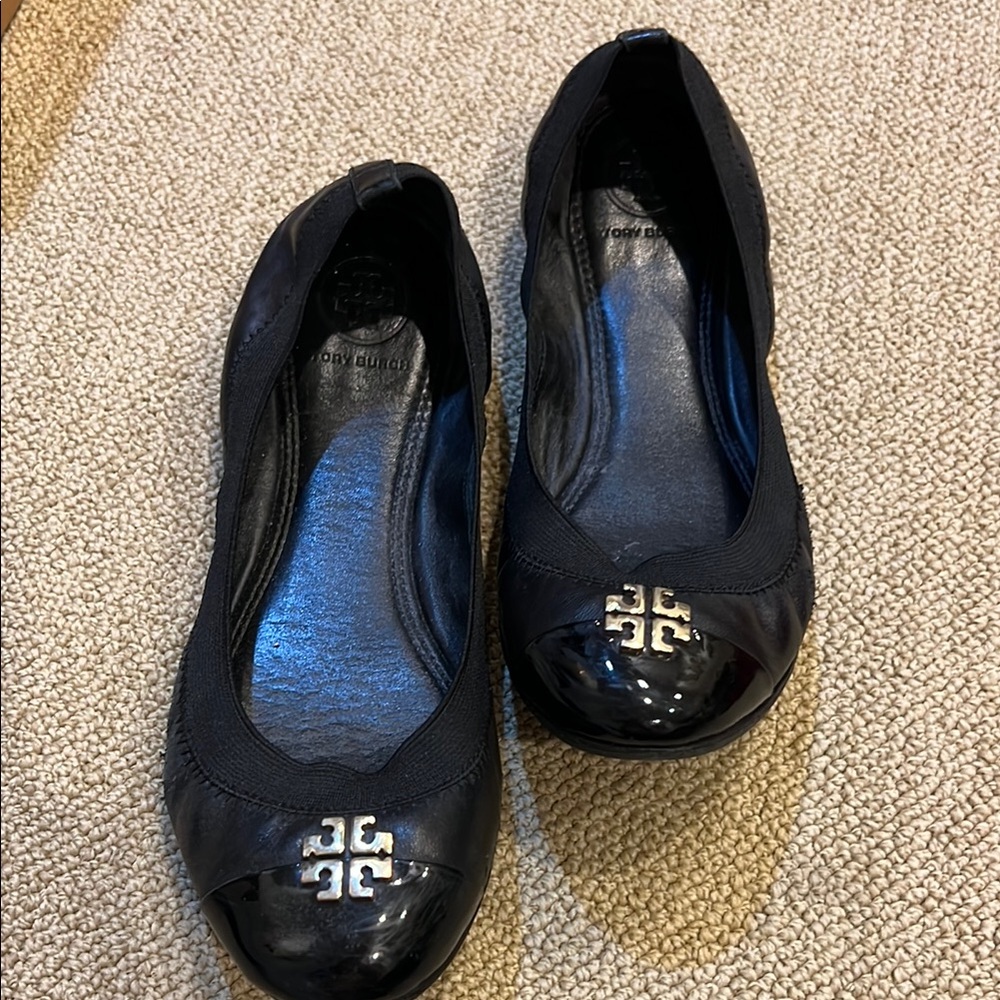 Tory Burch Black Jolie Ballet Flats